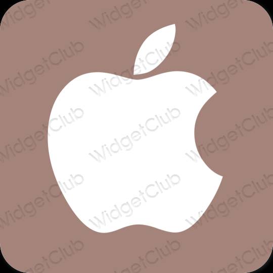 Estetik coklat Apple Store ikon aplikasi
