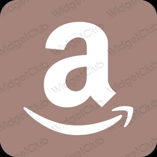 미적인 갈색 Amazon 앱 아이콘