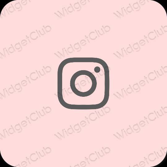 Estético rosa pastel Instagram iconos de aplicaciones