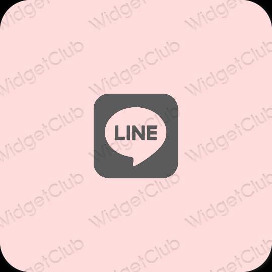 审美的 粉色的 LINE 应用程序图标
