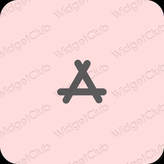 Estetyka pastelowy róż AppStore ikony aplikacji
