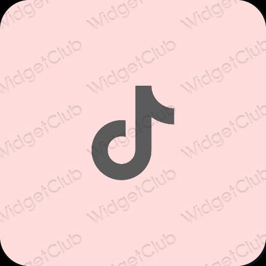 Æstetisk pastel pink TikTok app ikoner