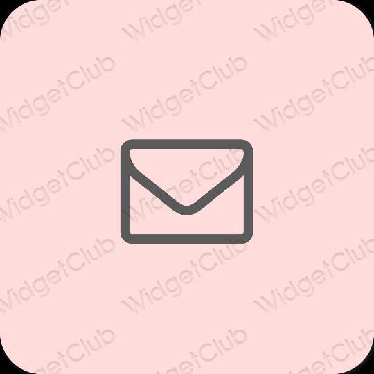 Estetické Ružová Mail ikony aplikácií
