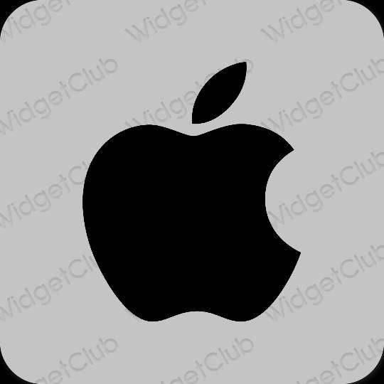 Estético cinzento Apple Store ícones de aplicativos