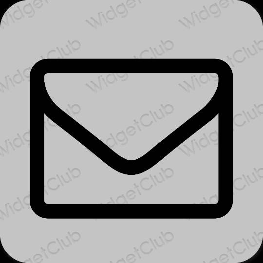 Estético gris Mail iconos de aplicaciones