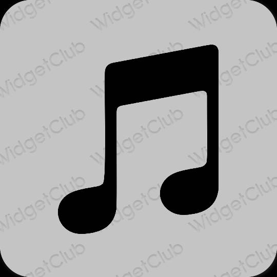미적인 회색 amazon music 앱 아이콘