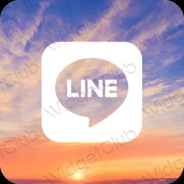 אייקוני אפליקציה LINE אסתטיים