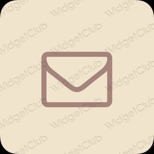 Stijlvol beige Mail app-pictogrammen