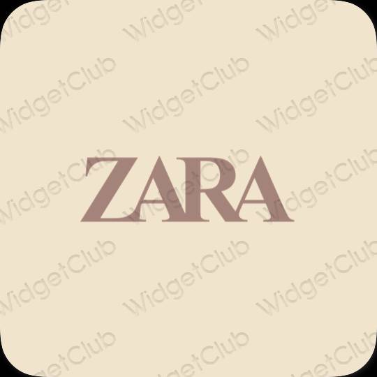 Estético beige ZARA iconos de aplicaciones