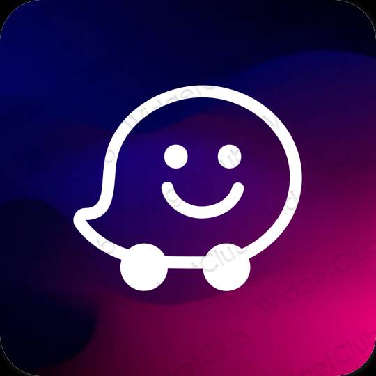 Aesthetic Waze app icons