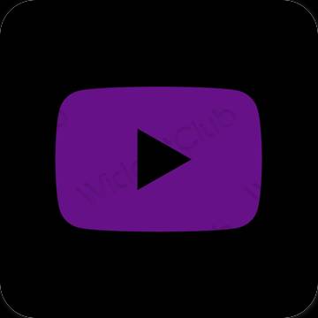 Αισθητικός μωβ Youtube εικονίδια εφαρμογών