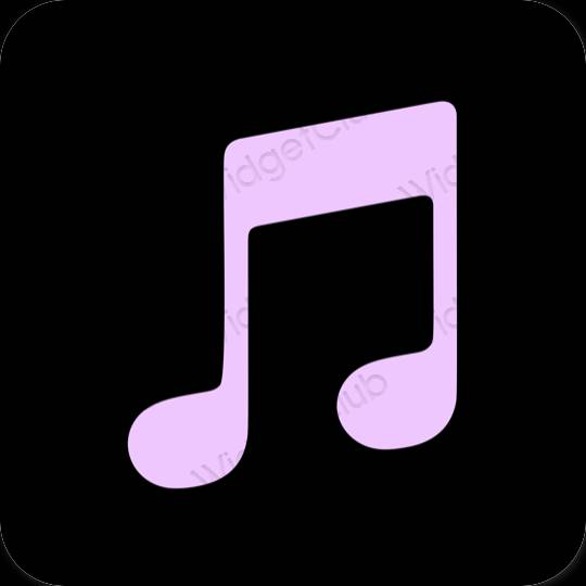 Aesthetic black Apple Music app icons
