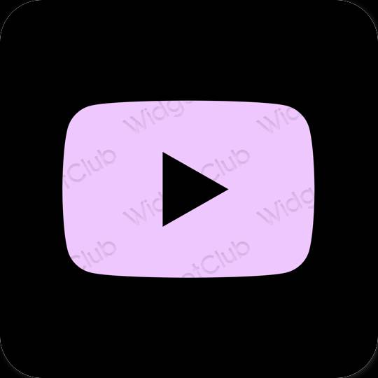 Icônes d'application Youtube esthétiques