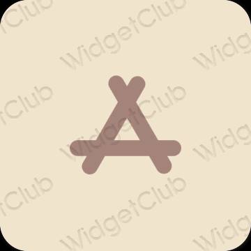 Esthétique beige AppStore icônes d'application