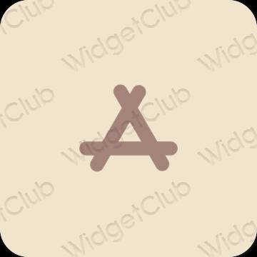эстетический бежевый AppStore значки приложений