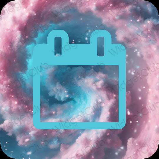 Aesthetic blue Calendar app icons