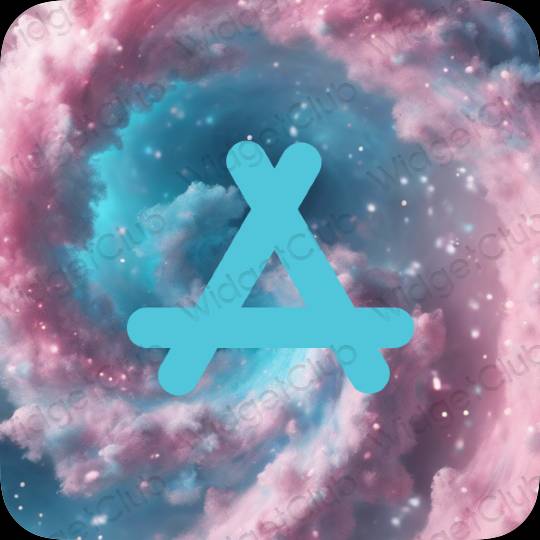 Aesthetic blue AppStore app icons