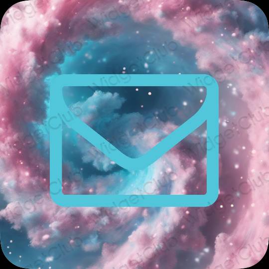 Aesthetic blue Mail app icons