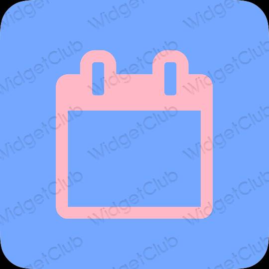 Aesthetic blue Calendar app icons