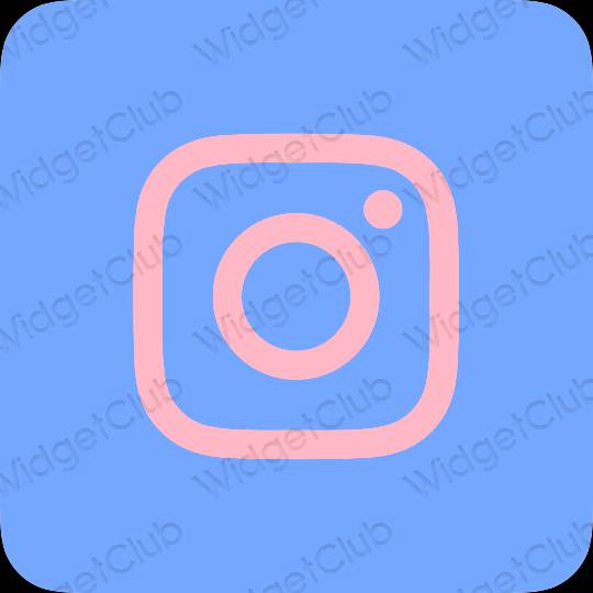 Aesthetic blue Instagram app icons