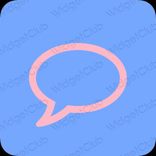 Aesthetic blue Messages app icons