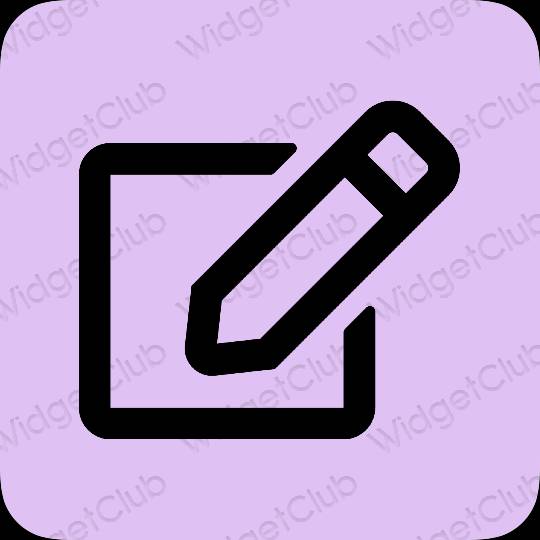 Aesthetic pastel blue Notes app icons
