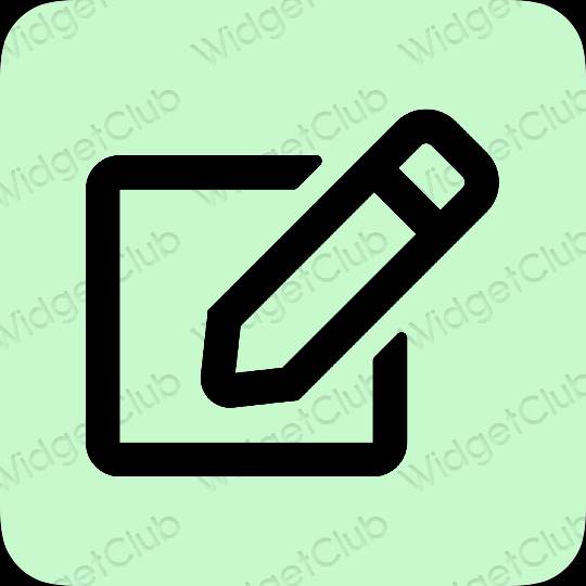 Aesthetic pastel blue Notes app icons
