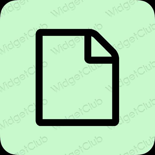 Aesthetic pastel blue Files app icons