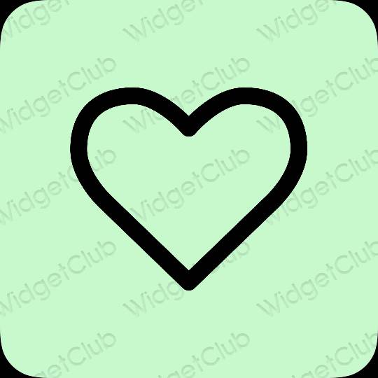 ესთეტიკური Apple Health აპლიკაციის ხატები