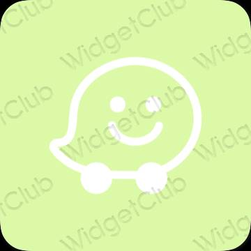 Ikon apl Waze Estetik