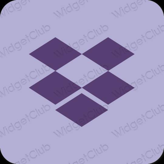Estetis ungu Dropbox ikon aplikasi
