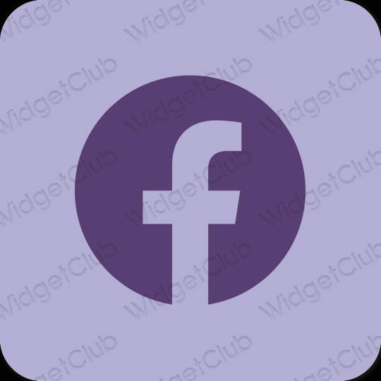 Estetyka pastelowy niebieski Facebook ikony aplikacji
