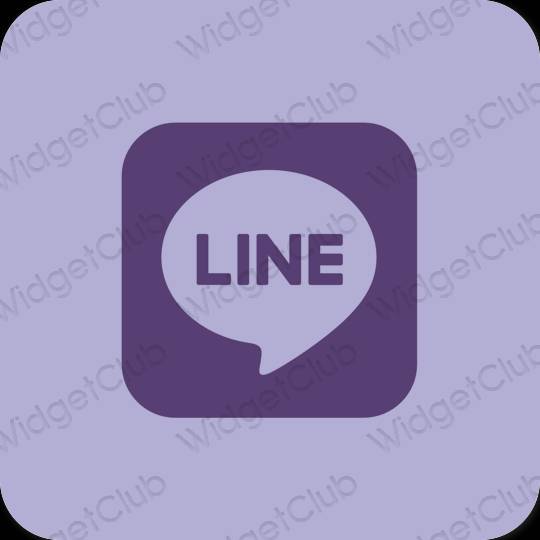 Естетичен лилаво LINE икони на приложения