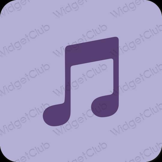 Estetické Fialová Apple Music ikony aplikácií