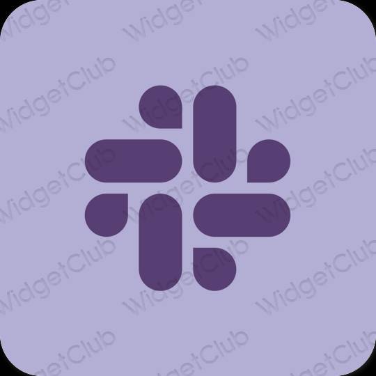 Estetický nachový Slack ikony aplikací
