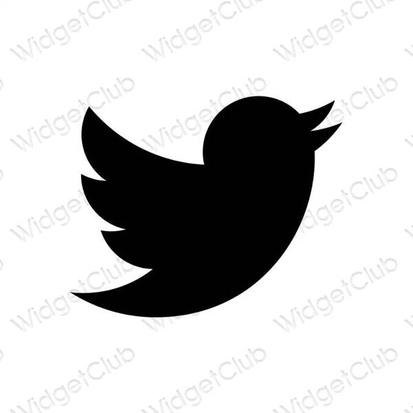 Icônes d'application Twitter esthétiques