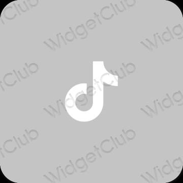 Estetico grigio TikTok icone dell'app