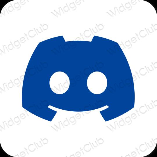 Esthétique bleu discord icônes d'application