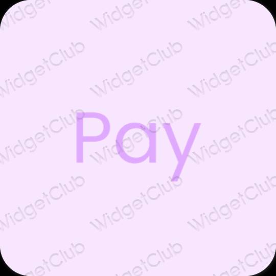 Естетски љубичаста PayPay иконе апликација
