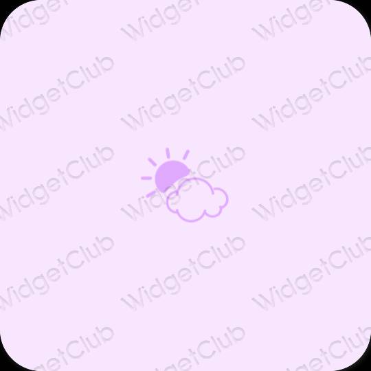 Estetic Violet Weather pictogramele aplicației