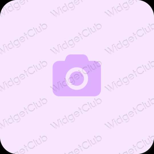 Estetinis violetinė Camera programėlių piktogramos