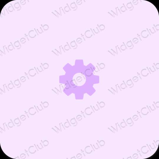 Estetic Violet Settings pictogramele aplicației