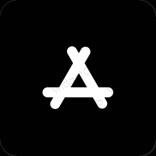 Estetik qara AppStore proqram nişanları