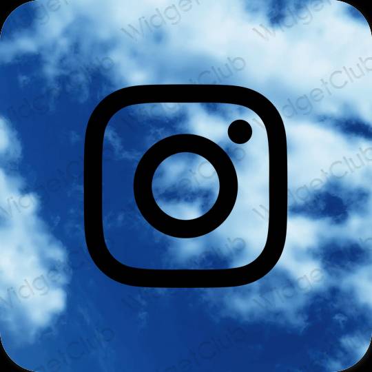 Aesthetic black Instagram app icons