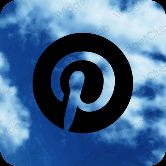 Estetico Nero Pinterest icone dell'app