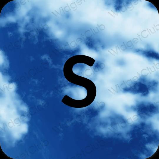 Ästhetisch blau SHEIN App-Symbole