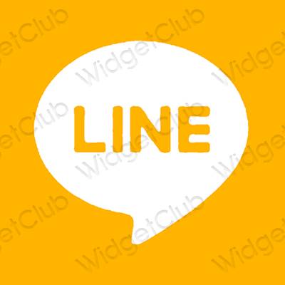 Estetico arancia LINE icone dell'app