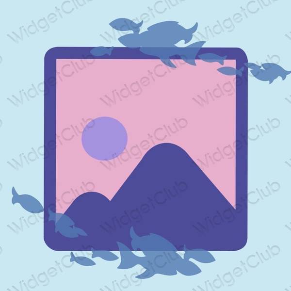 эстетический пурпурный Photos значки приложений