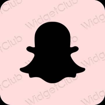 Esthétique rose snapchat icônes d'application