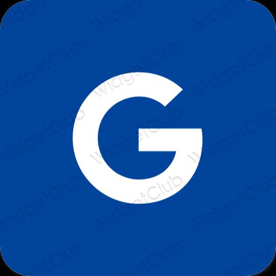 Естетичний блакитний Google значки програм